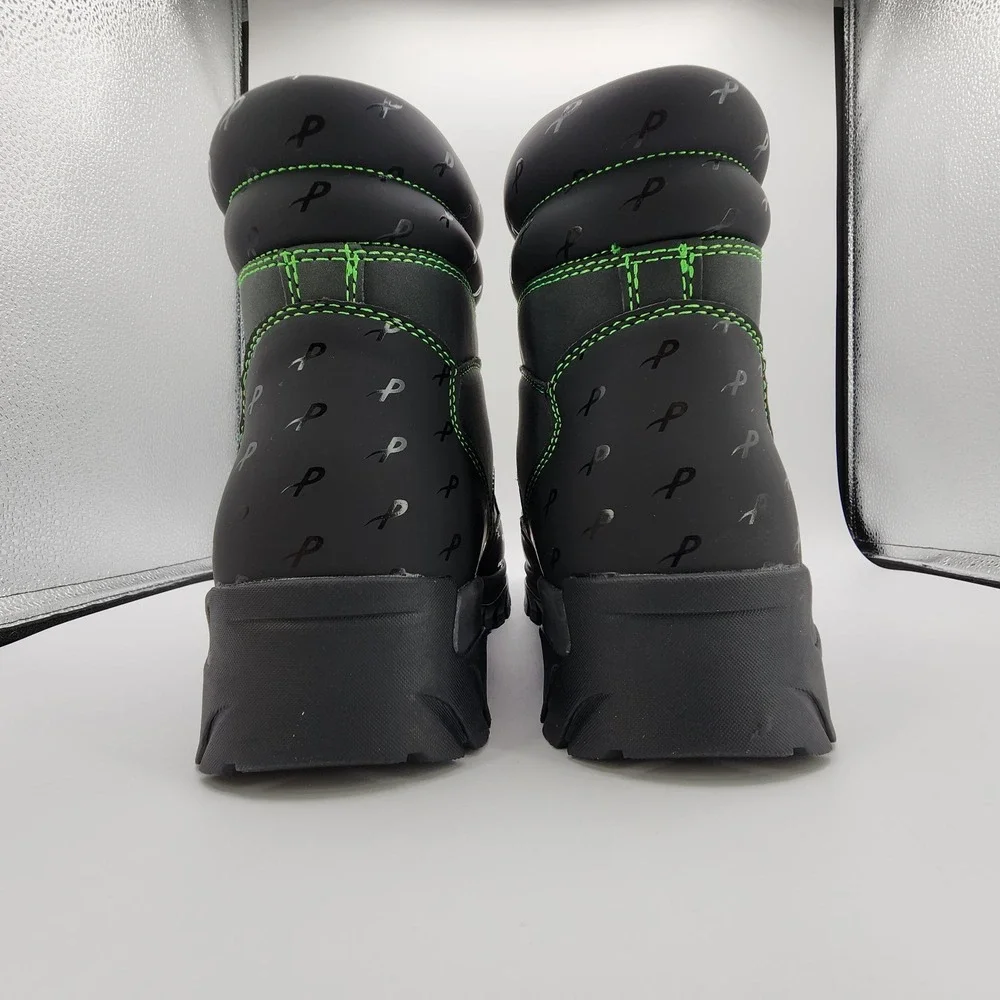 Lugz x Psychworld Ridgeline Chukka Boots Men 12 Black & Green Lace Up NEW in Box